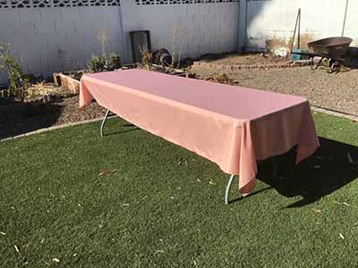 rectangle tablecloths (dusty pink) - 60 x 120