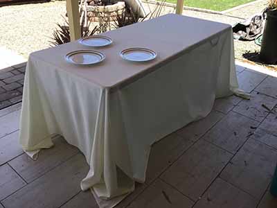 rectangle tablecloths (ivory) - 90 x 132