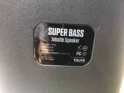 Super Bass Jobsite Speaker