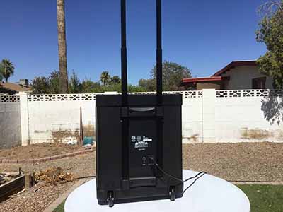 mobile sound system with microphone / portable PA system