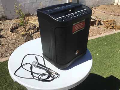 mobile sound system with microphone / portable PA system