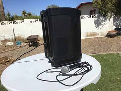 mobile sound system with microphone / portable PA system