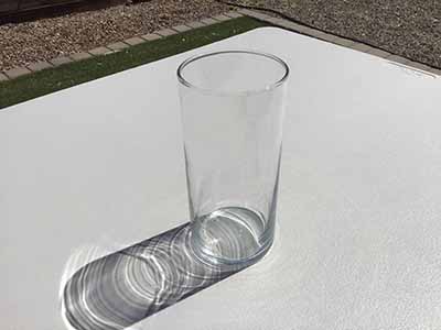 cylindical glass vase - 7.25 x 3.25