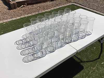 cylindical glass vase - 7.25 x 3.25