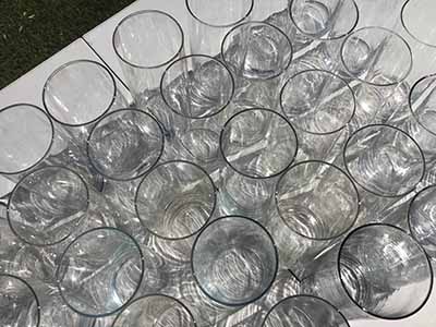 cylindical glass vase - 7.25 x 3.25