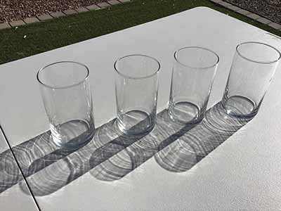 cylindical glass vase - 6 x 3.25