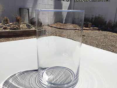 cylindrical glass vase - 8 x 5