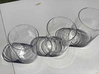 cylindrical glass vase - 8 x 5
