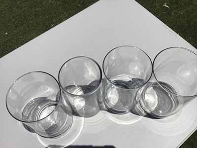 cylindrical glass vase - 10 x 5