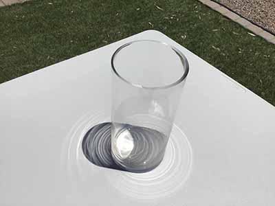 cylindrical glass vase - 10 x 5