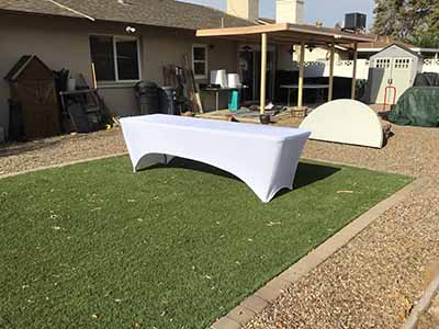 stretch spandex rectangle tablecloths (white) - for 8-ft. table