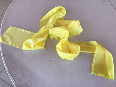 chair sash/cocktail table sash (satin, yellow) - 6 x 106