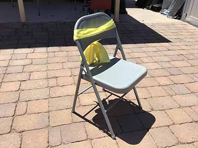 folding chairs (steel, gray)