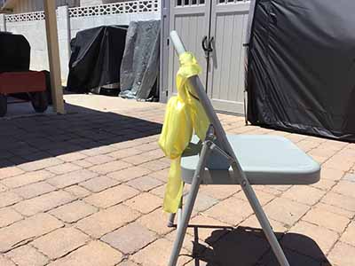 folding chairs (steel, gray)
