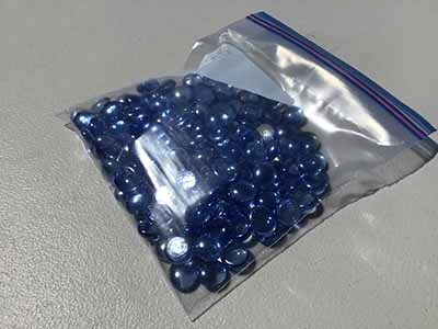 decorative gems (5 bags of different-colored glass gems)