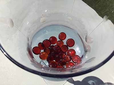 decorative gems (5 bags of different-colored glass gems)