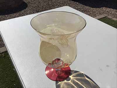 glass goblet vase - 10 x 7