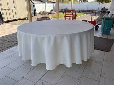 round tablecloths (ivory) - 120