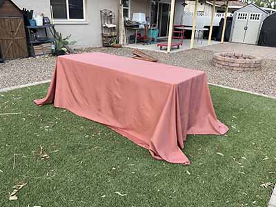rectangle tablecloths (terracotta/rust) - 90 x 132