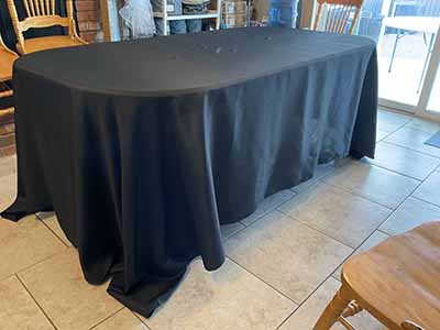 rectangle tablecloths (black) - 90 x 132