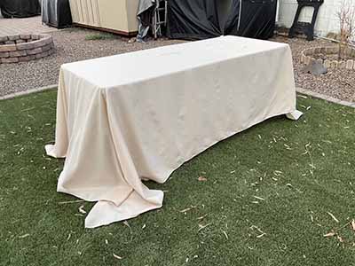 rectangle tablecloths (beige) - 90 x 132