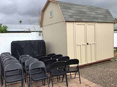 folding chairs (steel, black)