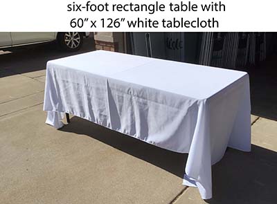 rectangle tablecloths (white) - 60 x 126