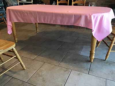 rectangle tablecloths (pink) - 60 x 102