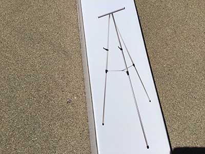 easel with pad retainer (aluminum, heavy-duty) - 37 to 69