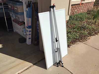 easel with pad retainer (aluminum, heavy-duty) - 37 to 69