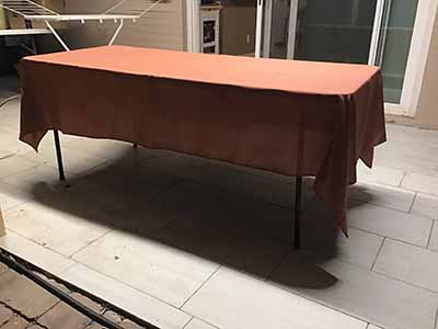 rectangle tablecloths (terracotta/rust) - 60 x 102