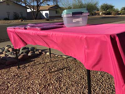 rectangle tablecloths (fuchsia) - 60 x 102