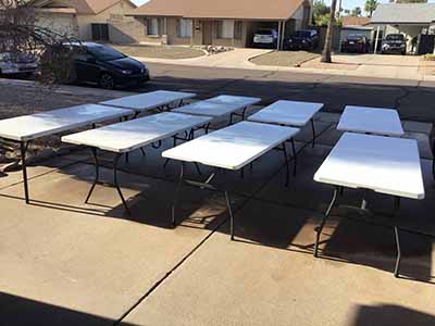 6 foot rectangle tables