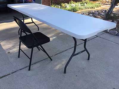 folding chairs (steel, black)