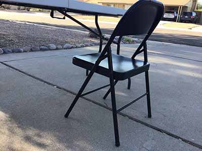 folding chairs (steel, black)