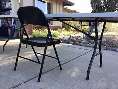 folding chairs (steel, black)