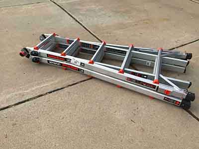 Little Giant Leveler (ladder; can reach up to 18 ft.)