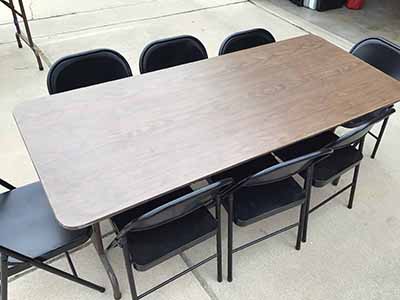 6 foot non-bifold rectangle tables