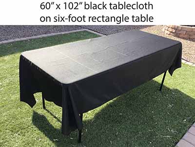 rectangle tablecloths (black) - 60 x 102
