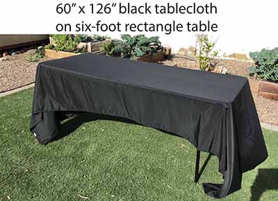 rectangle tablecloths (black) - 60 x 126