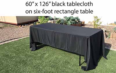 rectangle tablecloths (black) - 60 x 126