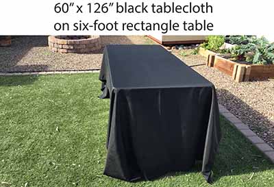 rectangle tablecloths (black) - 60 x 126