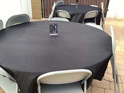 round tablecloths (black) - 108