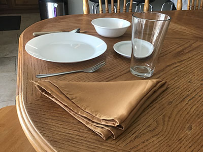 cloth dinner napkins (gold) - 17 x 17