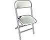 folding chairs  plastic steel  white 