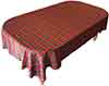 rectangle tablecloths  red black gold Christmas plaid    60  x 104 