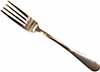 dinner forks  stainless steel  wide round handle end 