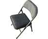 folding chairs  deluxe  padded  gray black 