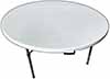 5 foot round tables  bi fold 