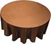 round tablecloths  cinnamon brown    108 